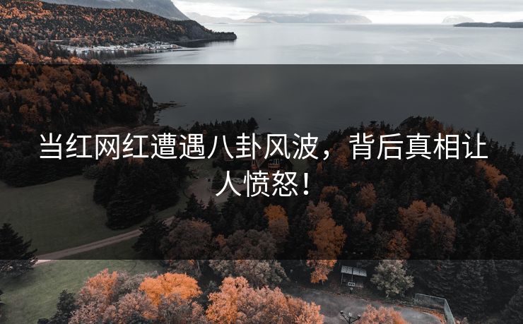 当红网红遭遇八卦风波,背后真相让人愤怒! 当红网红遭遇八卦风波,背后真相让人愤怒!
